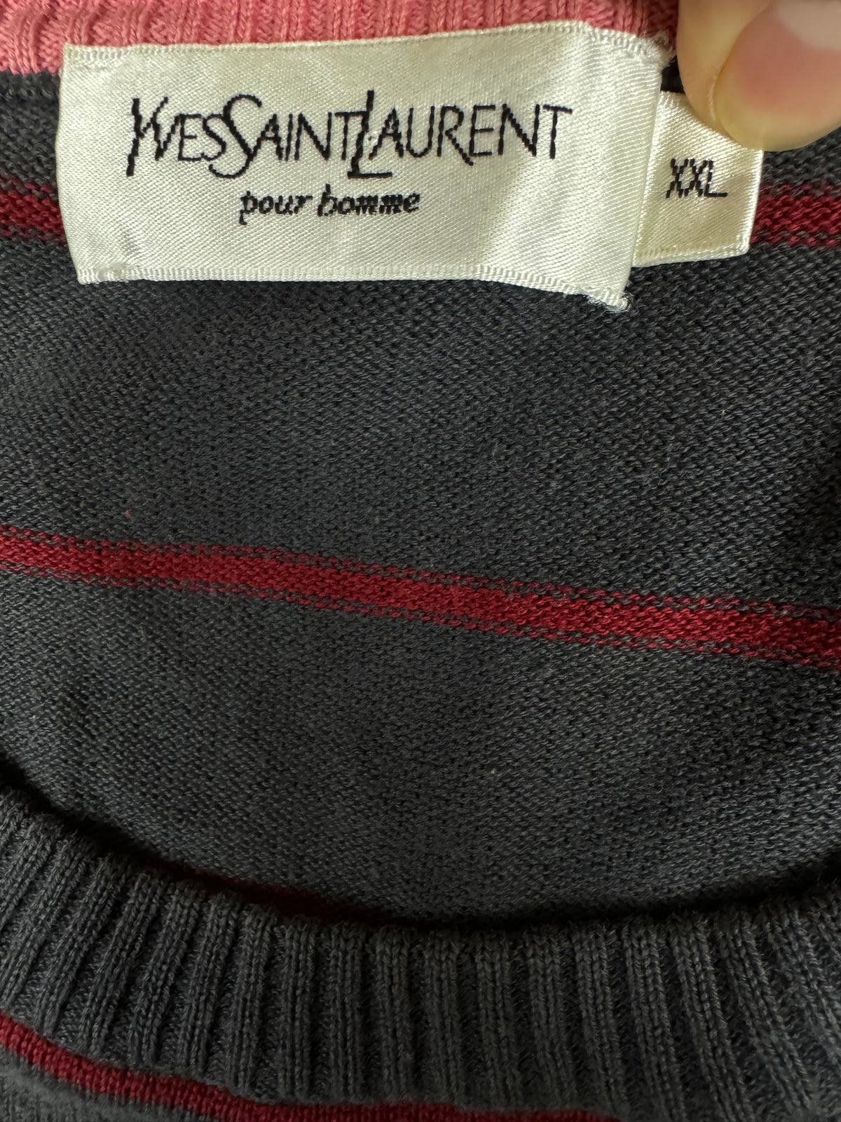 vintage YSL Yves Saint Laurent knittedsweater {XL}