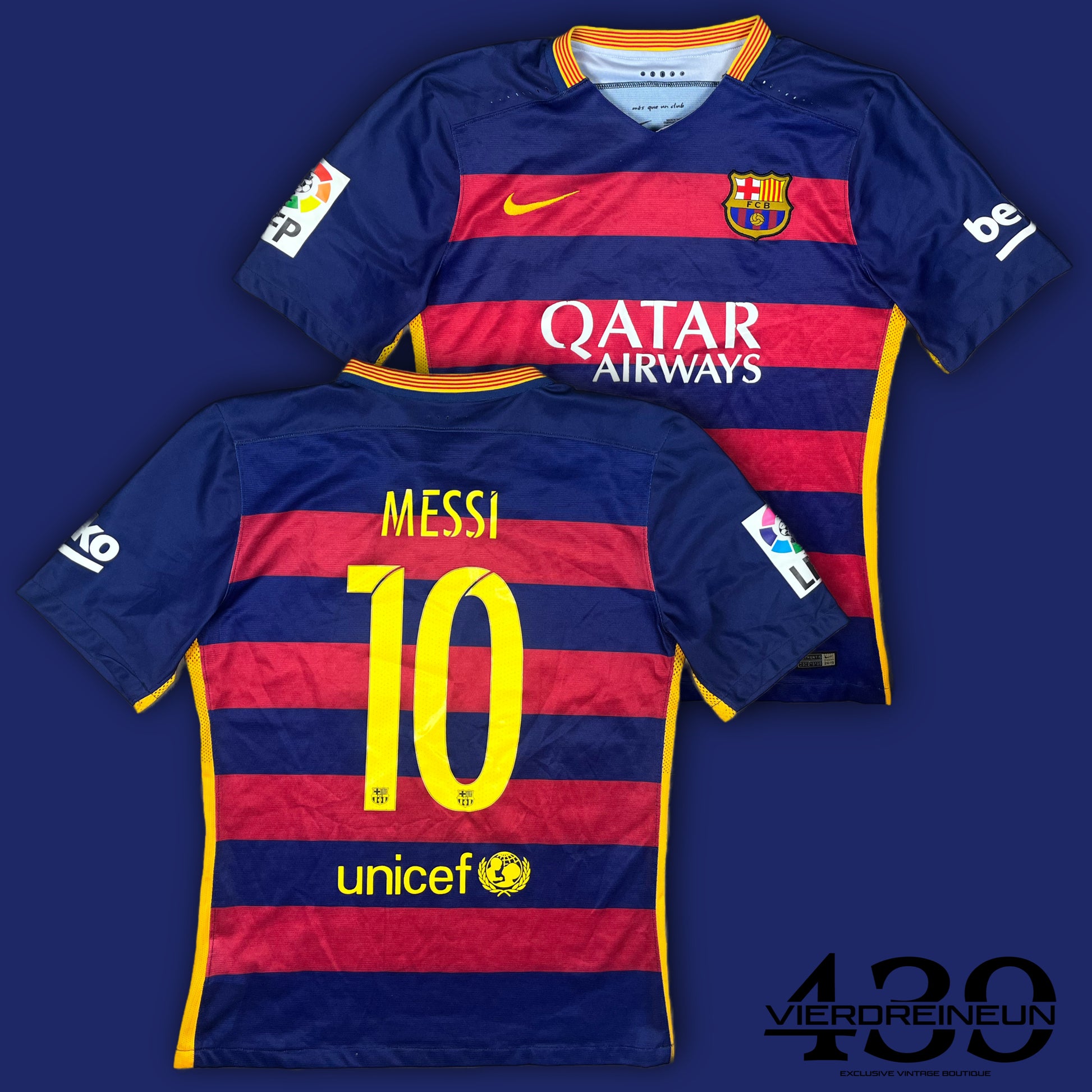 vintage Nike Fc Barcelona MESSI10 2015-2016 home jersey {L}