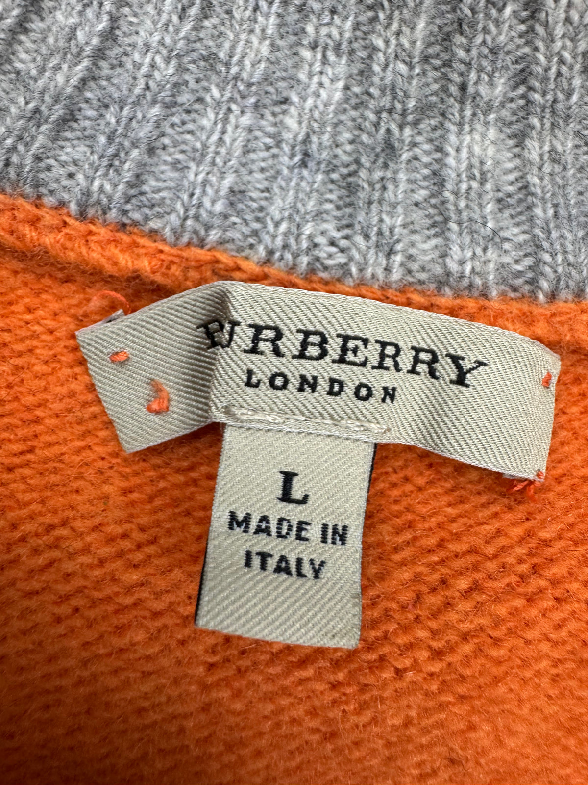 vintage Burberry quarterzip {L}
