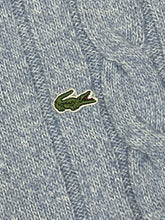Load image into Gallery viewer, vintage babyblue Lacoste knittedsweatjacket {L}
