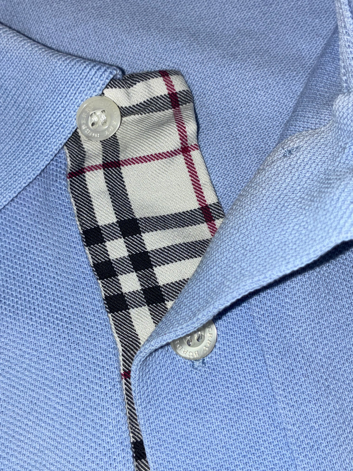 vintage babyblue Burberry polo {L}