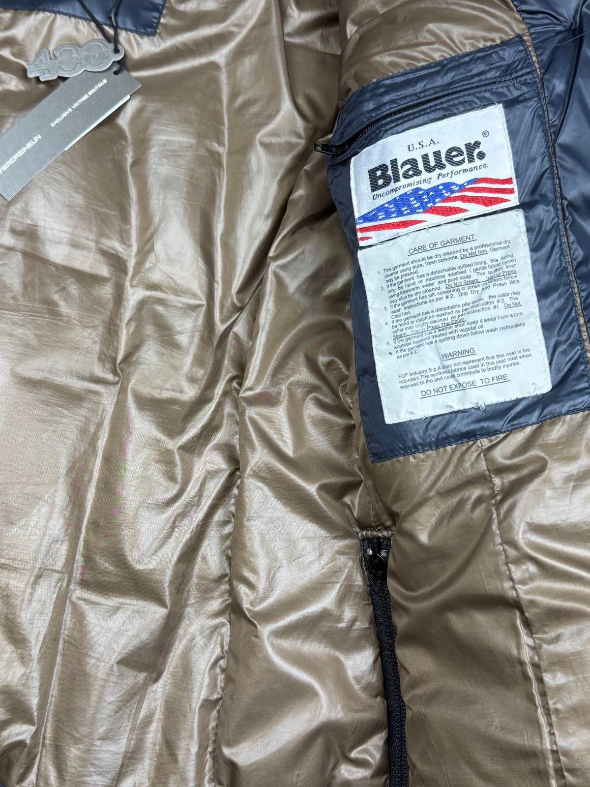 vintage Blauer winterjacket (real fur) {S}