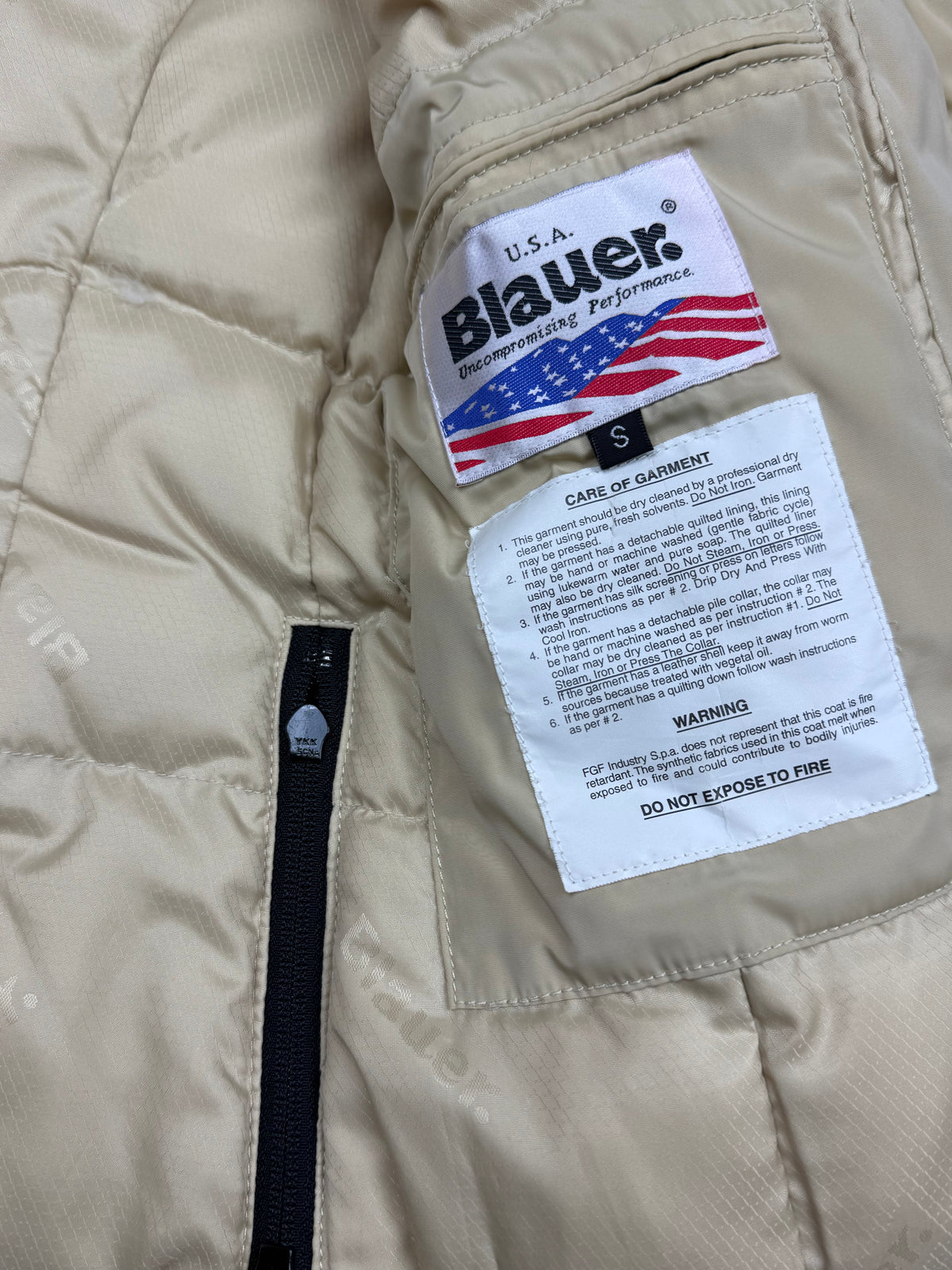 vintage Blauer winterjacket (real fur)