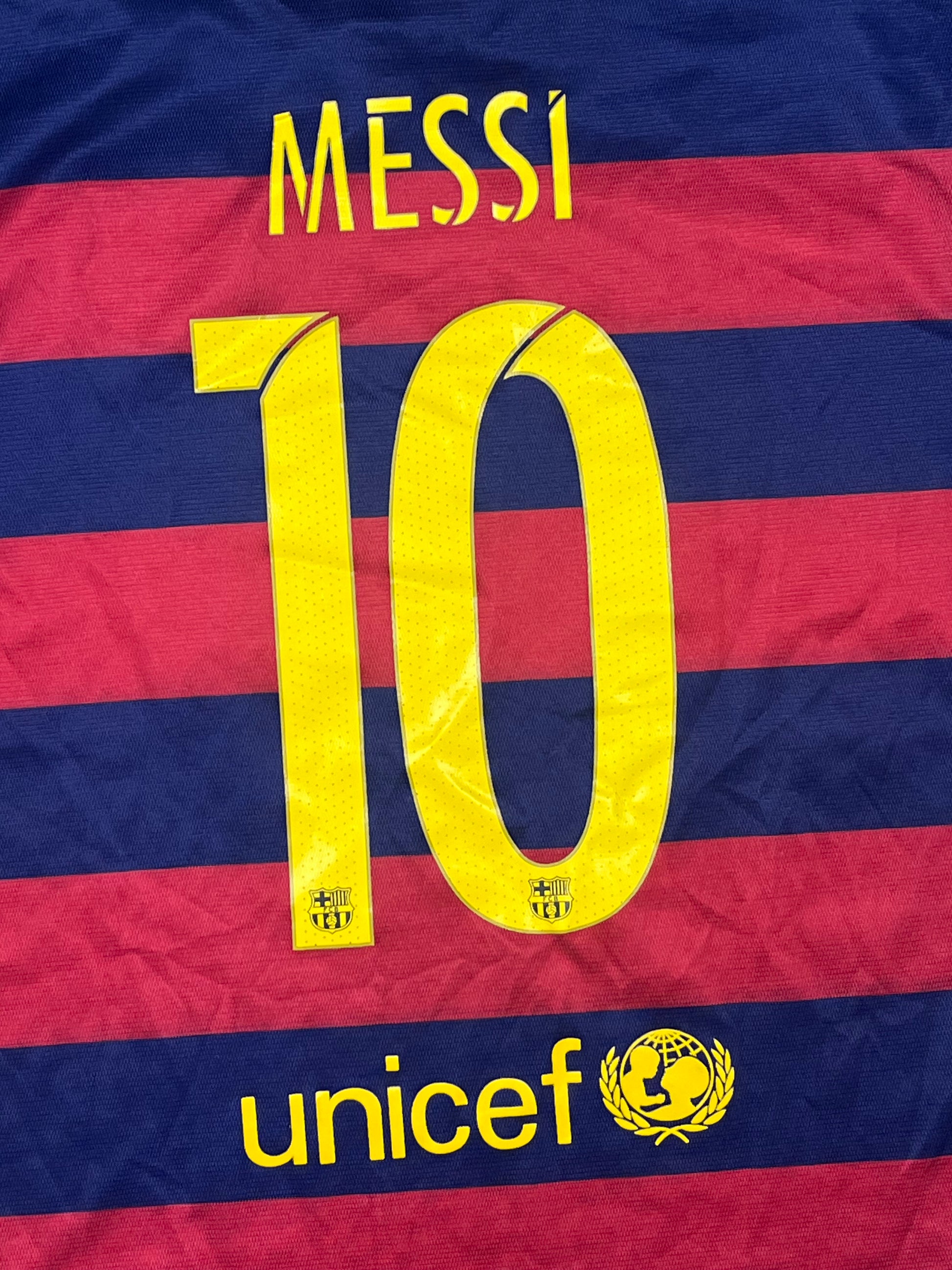 vintage Nike Fc Barcelona MESSI10 2015-2016 home jersey {L}