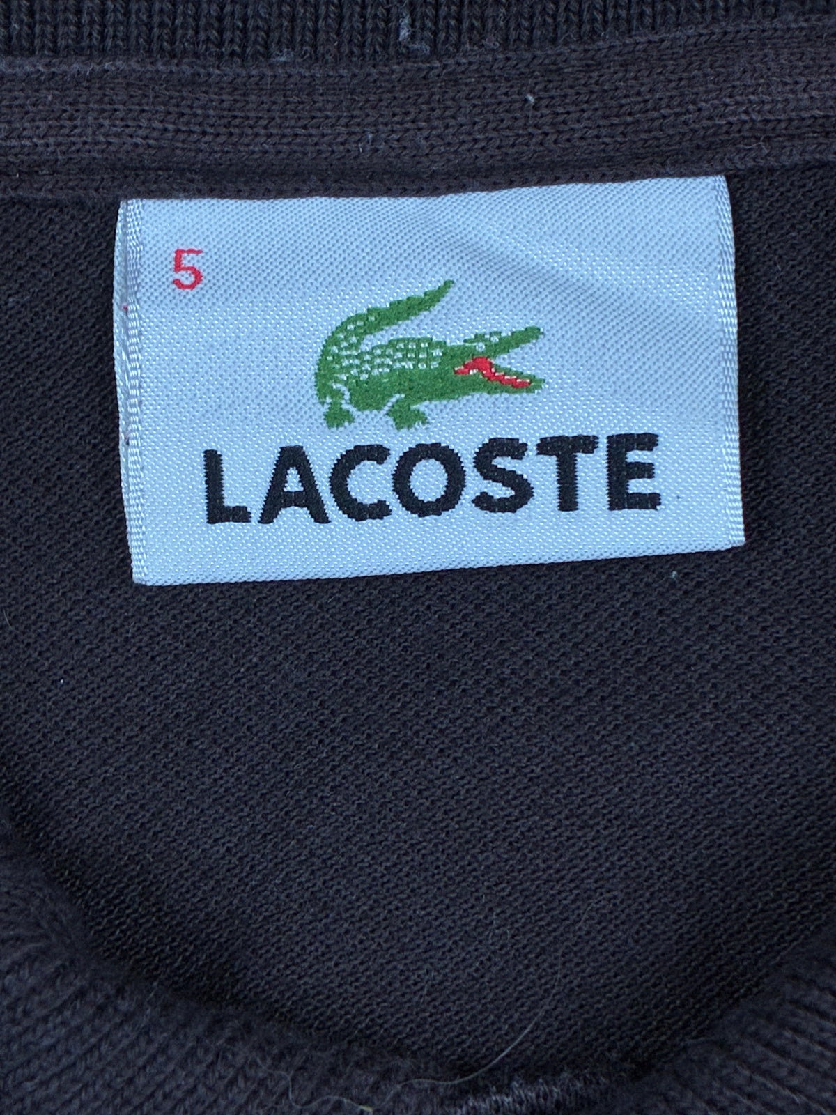vintage brown Lacoste polo long {L}