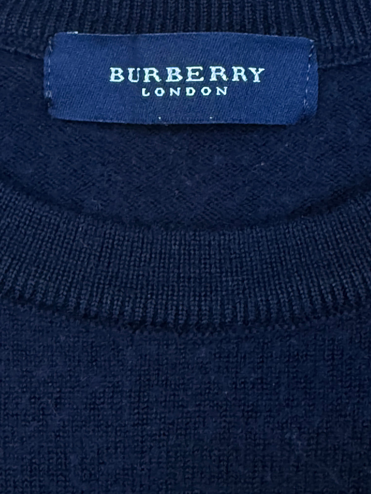 vintage navyblue Burberry knittedsweater {XS}