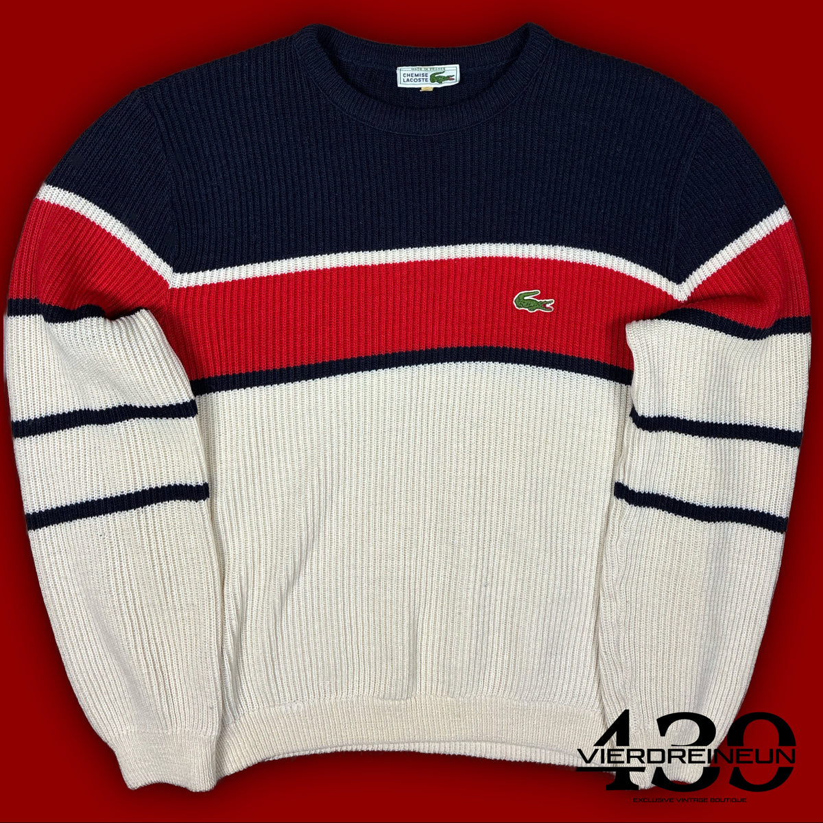 vintage Lacoste knittedsweater {S}
