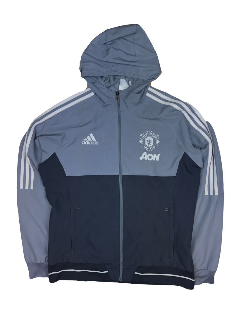 grey Adidas Manchester United windbreaker {L}