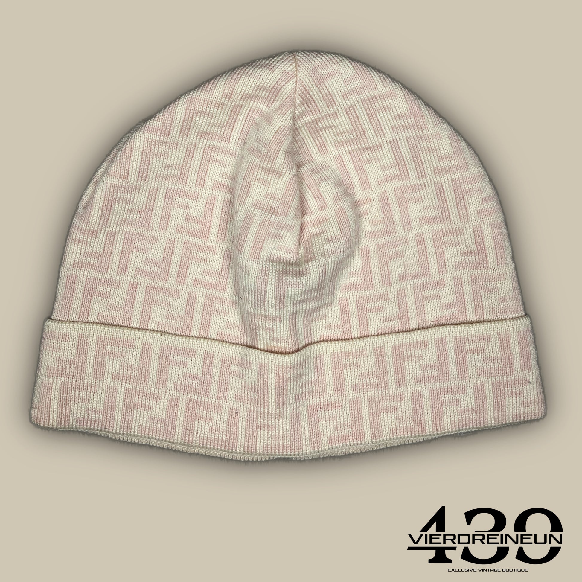 vintage pink Fendi beanie