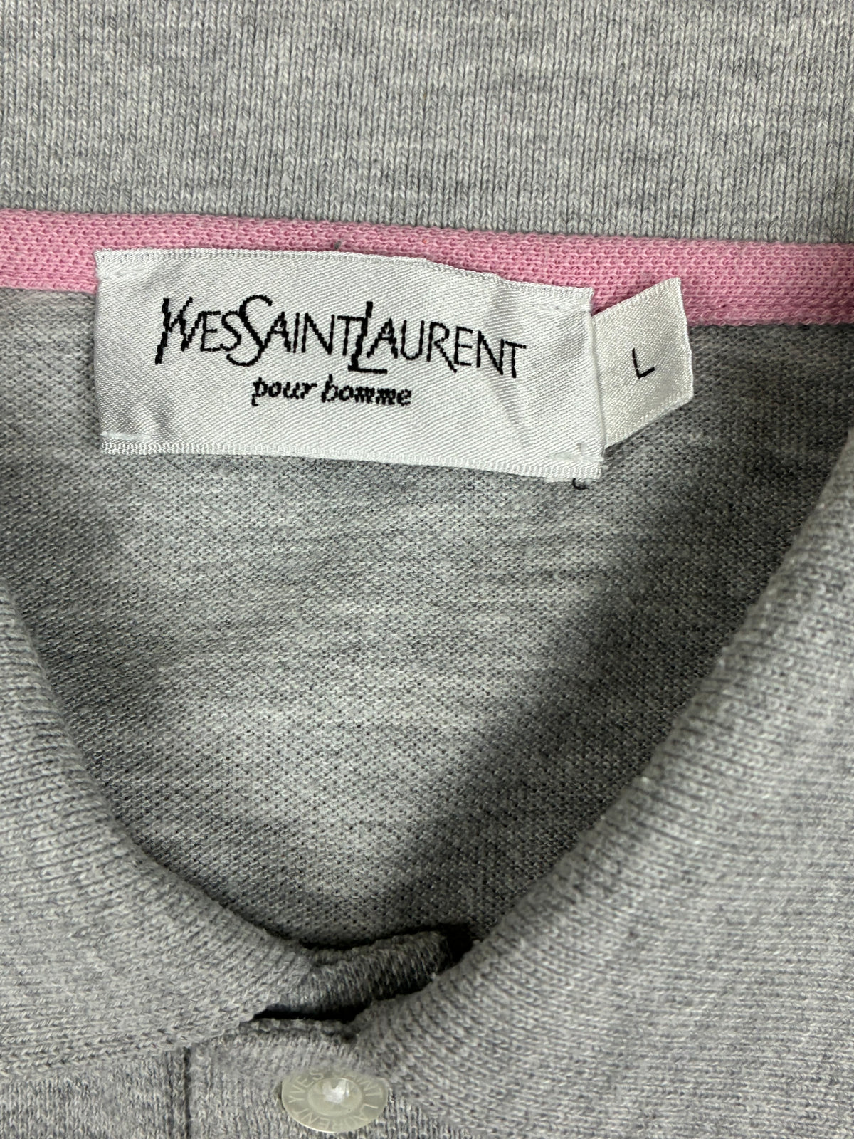vintage YSL Yves Saint Laurent spellout polo {L}