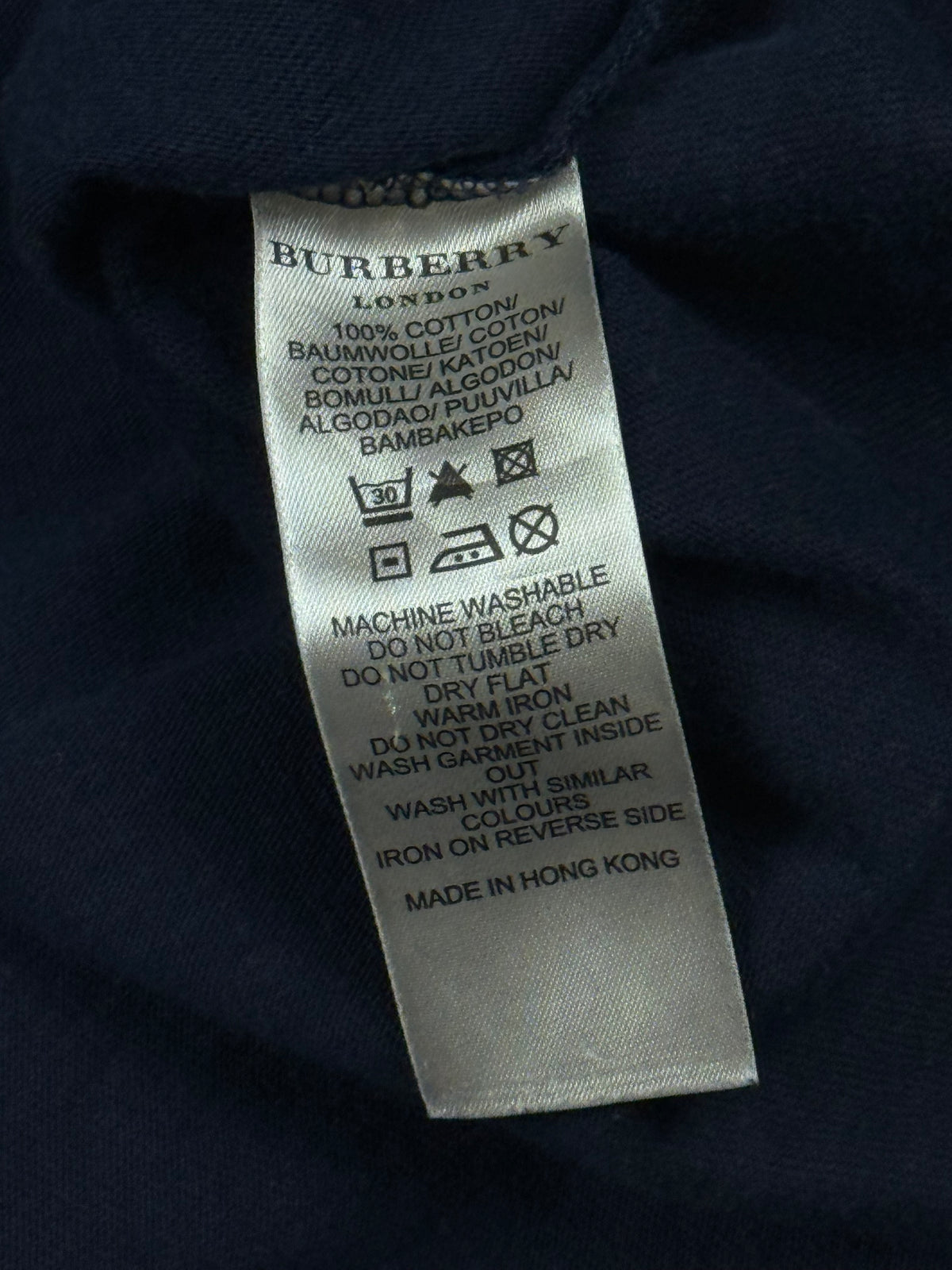 vintage navyblue Burberry polo long {XL}