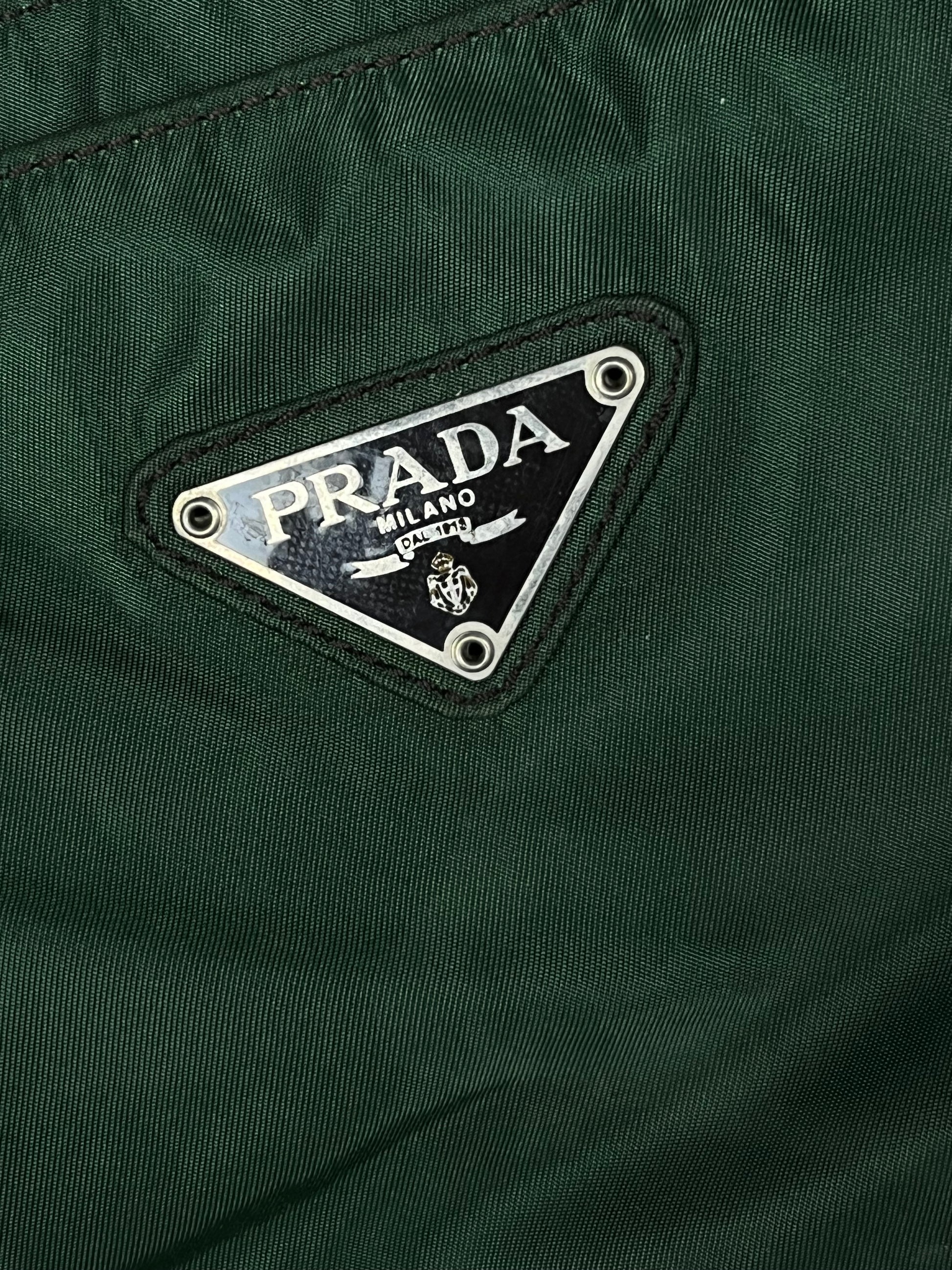 vintage khaki Prada shoulderbag