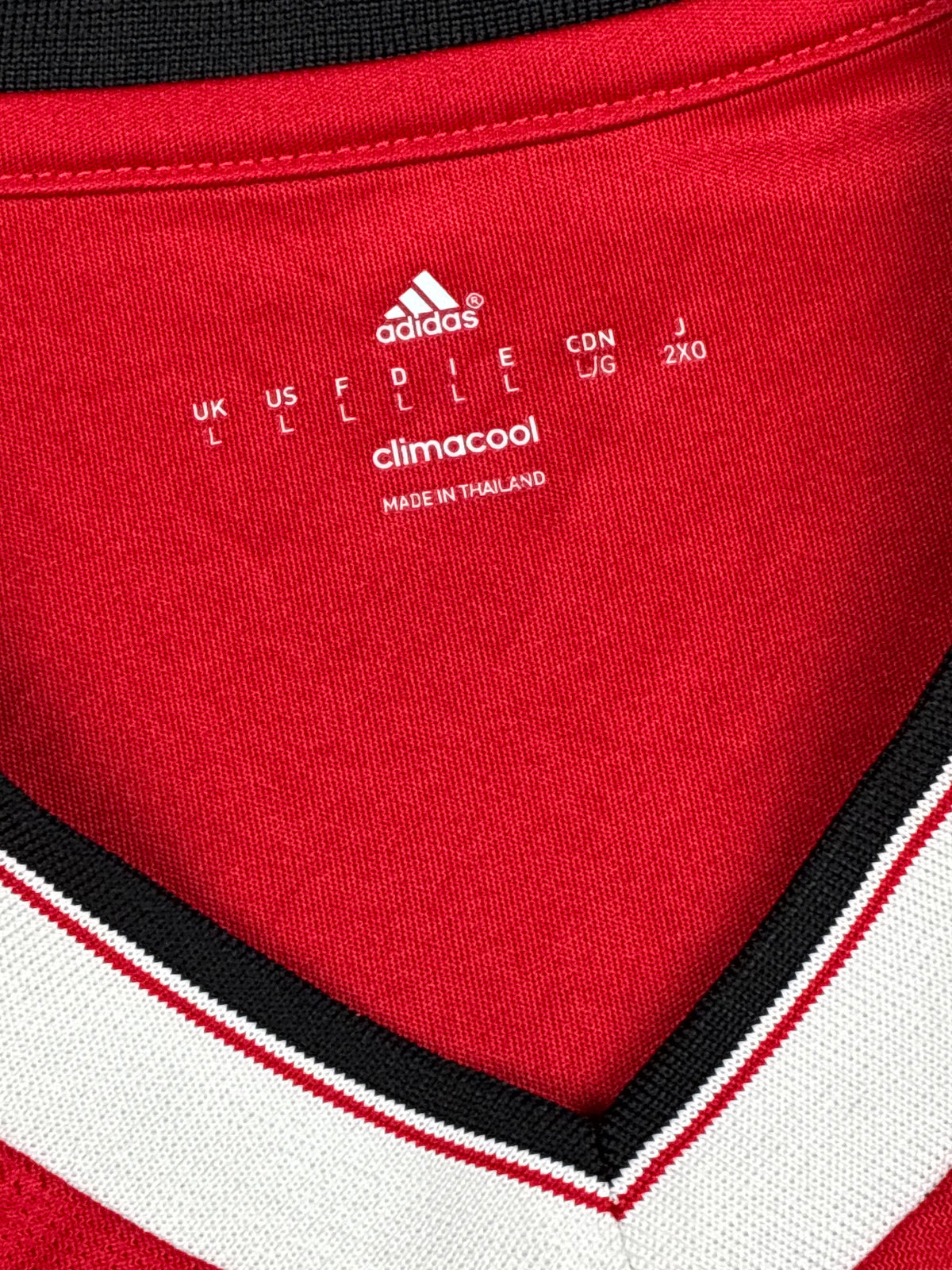 vintage Adidas Manchester United home jersey {L}