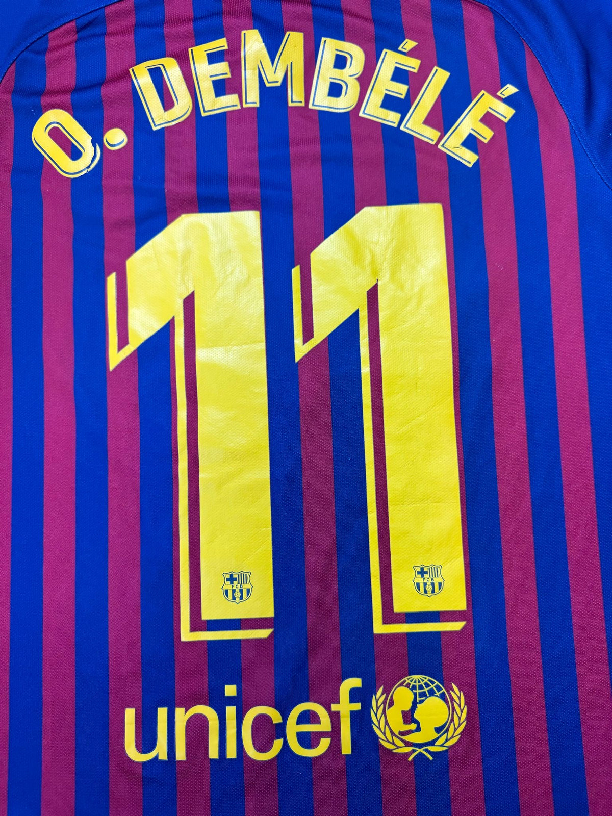 vintage Nike Fc Barcelona DEMBELE10 home jersey {S}