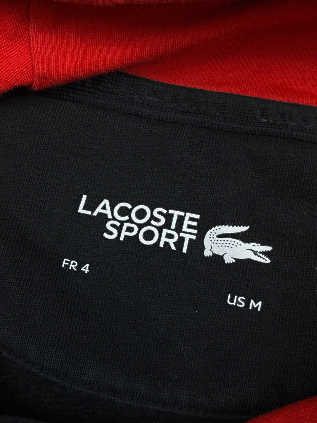 black Lacoste hoodie {M}