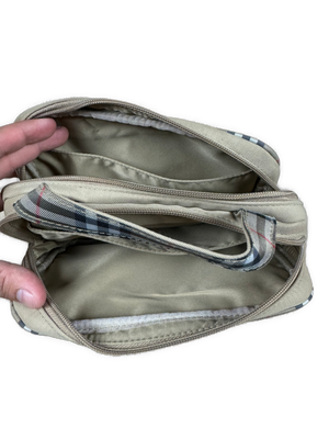 vintage Burberry cosmetic bag
