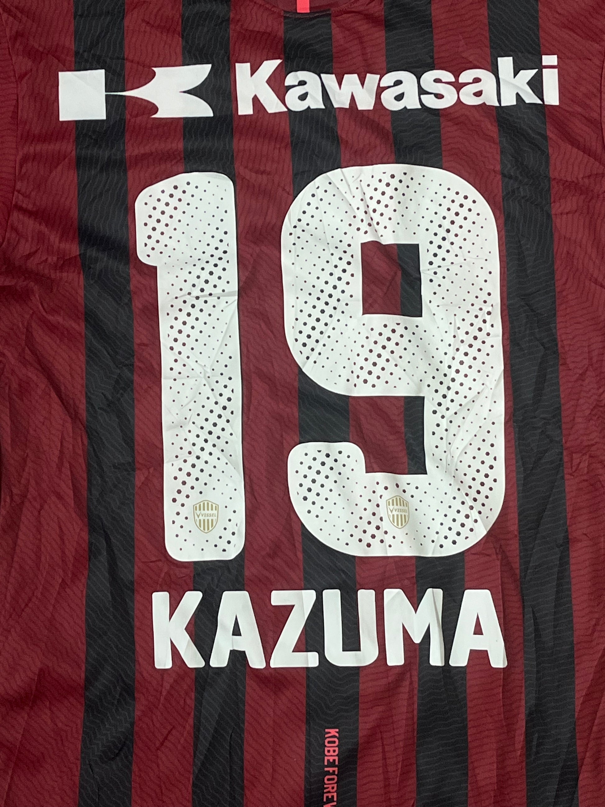 vintage ASICS Vissel Kobe KAZUMA19 2017-2018 home jersey {M-L}