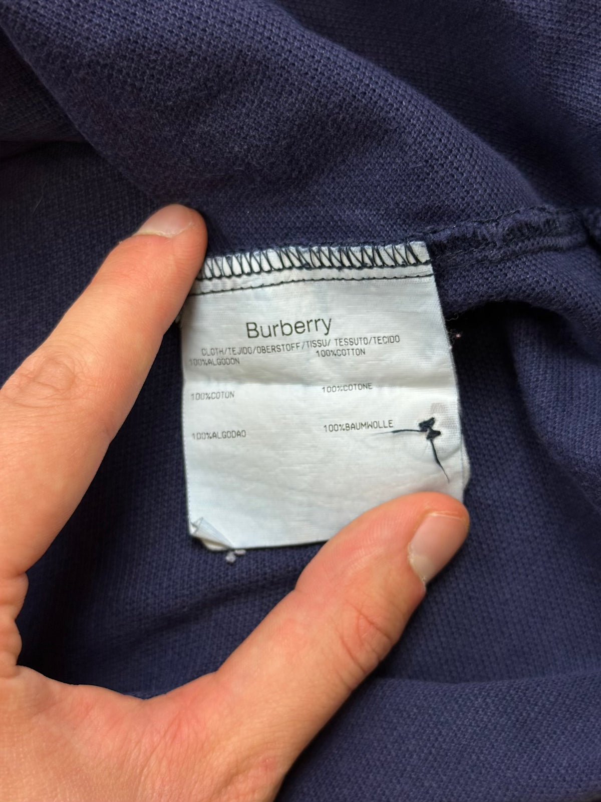 vintage navyblue Burberry polo {XL}