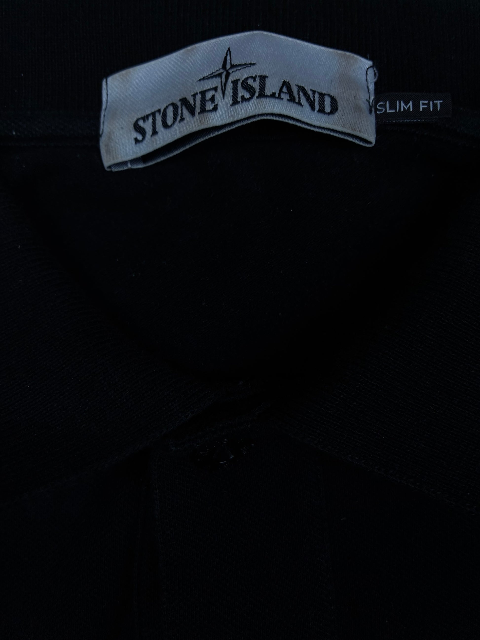 vintage black Stone Island polo {L}