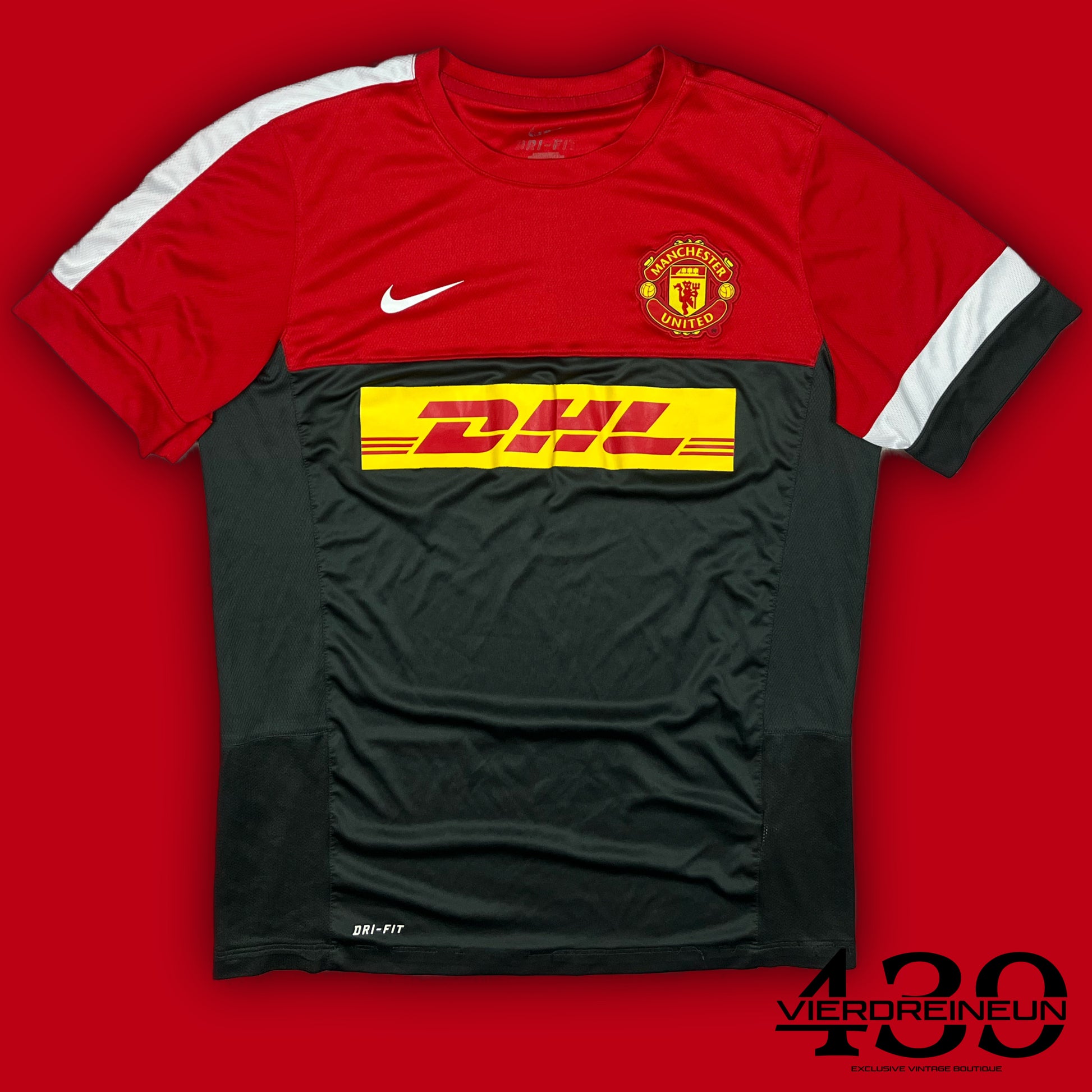 vintage Nike Manchester United trainingjersey {L}