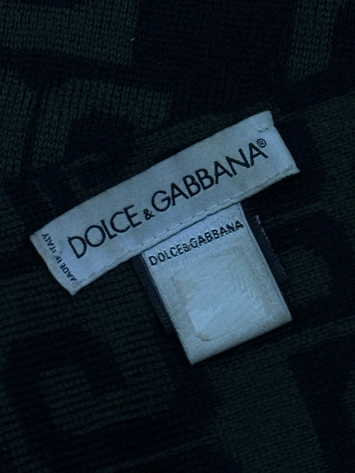 vintage dark green Dolce & Gabbana scarf
