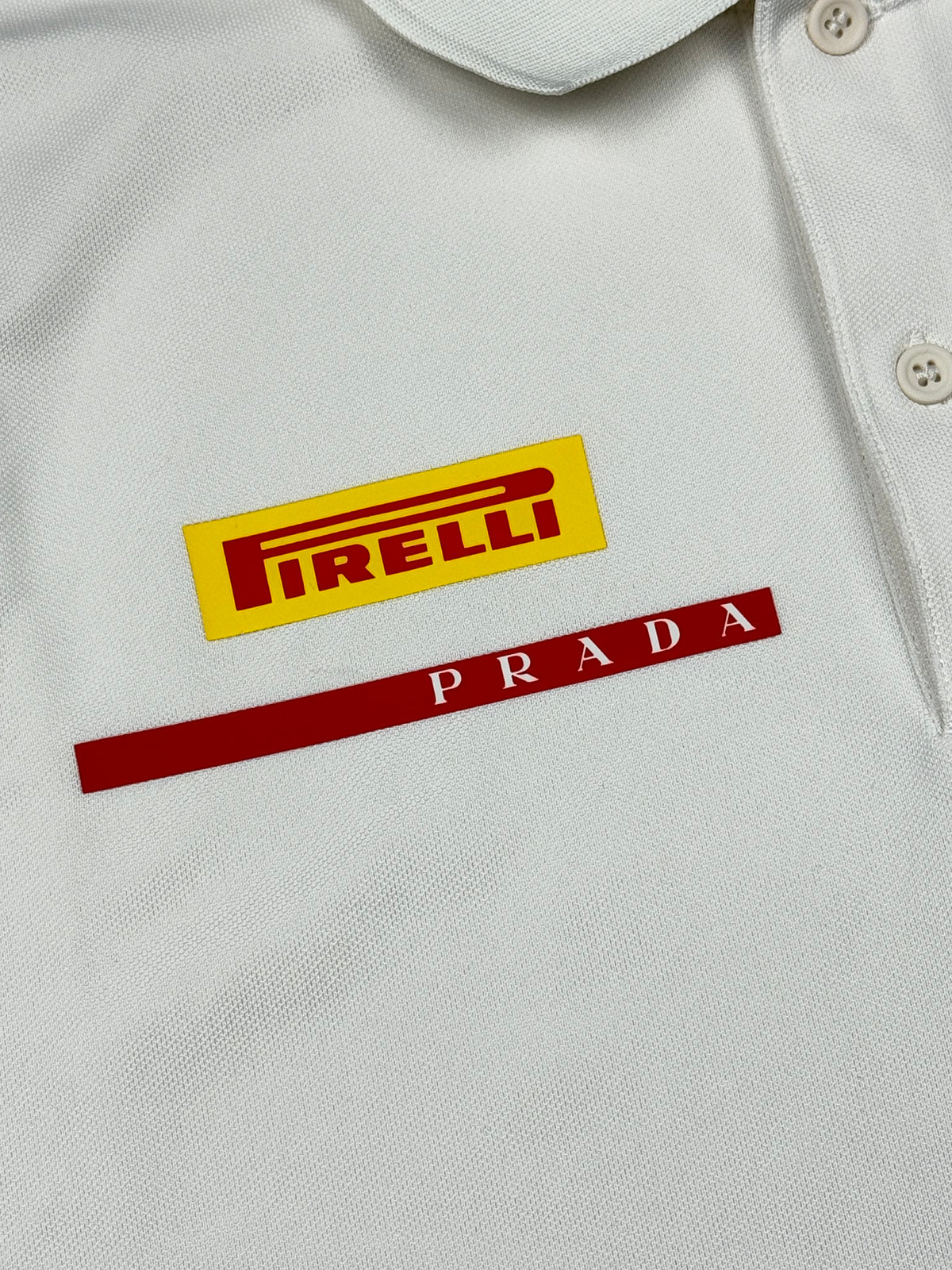 white Prada Luna Rossa polo