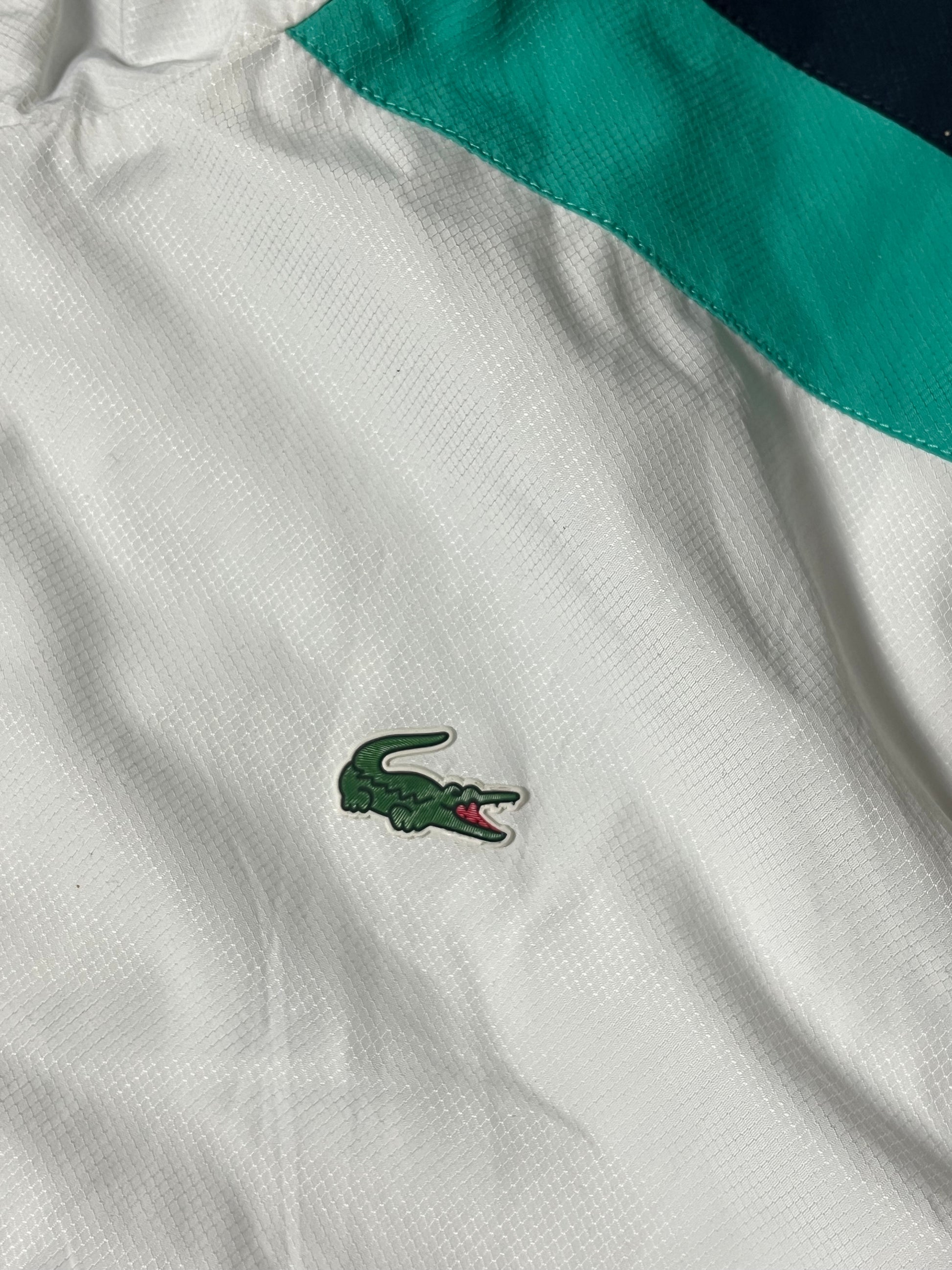 white Lacoste windbreaker {M}