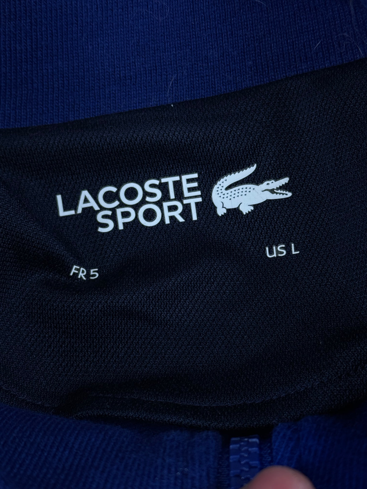 navyblue Lacoste trackjacket {L}