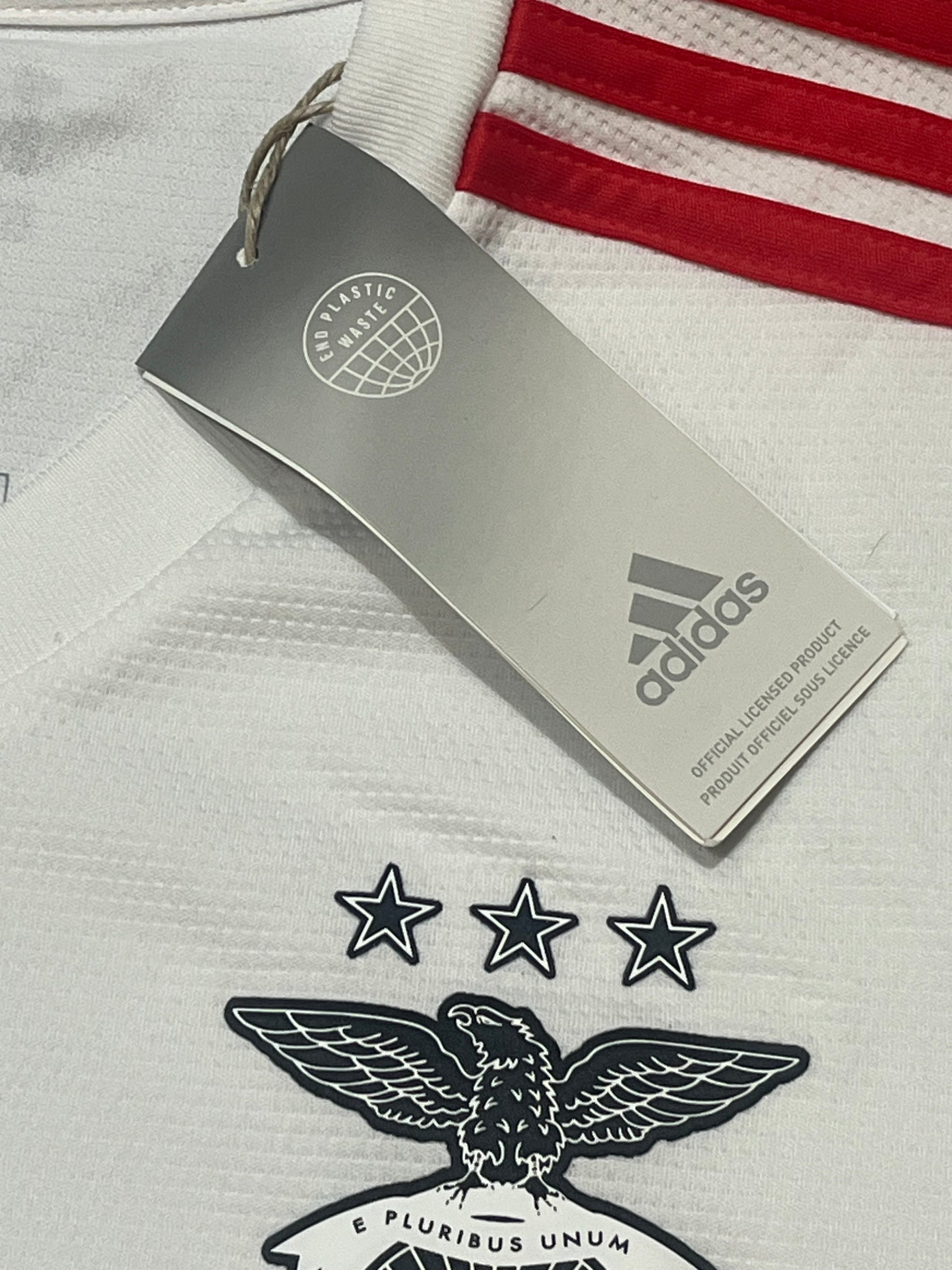 white Adidas SL Benfica 2021-2022 away jersey DSWT {S}