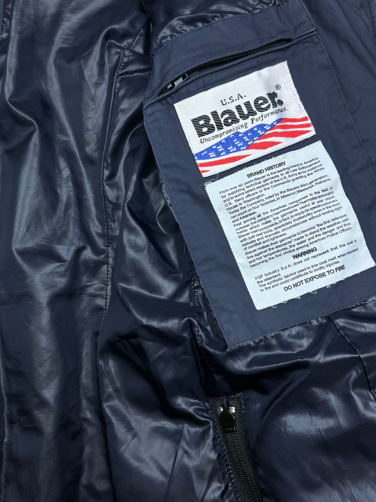 vintage Blauer winterjacket (real fur) {S}