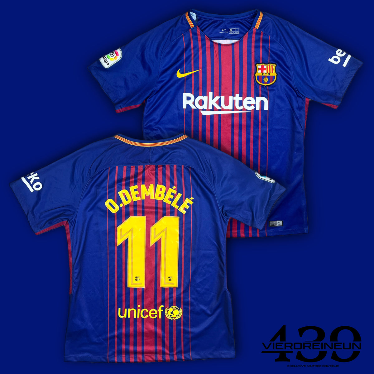 vintage Nike Fc Barcelona 0.DEMBELE11 2017-2018 home jersey {M}