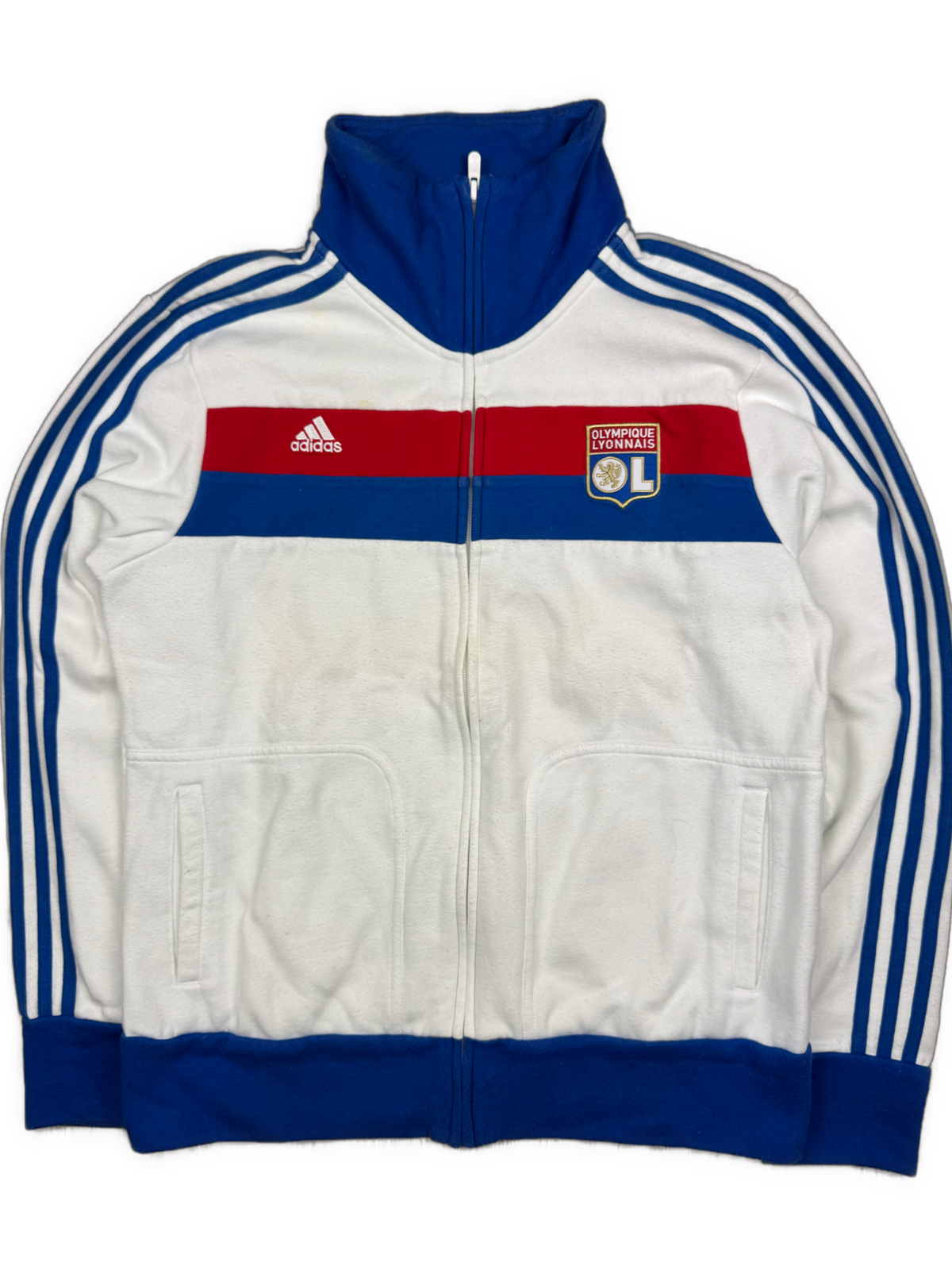 vintage Adidas Olympique Lyon trackjacket {L}