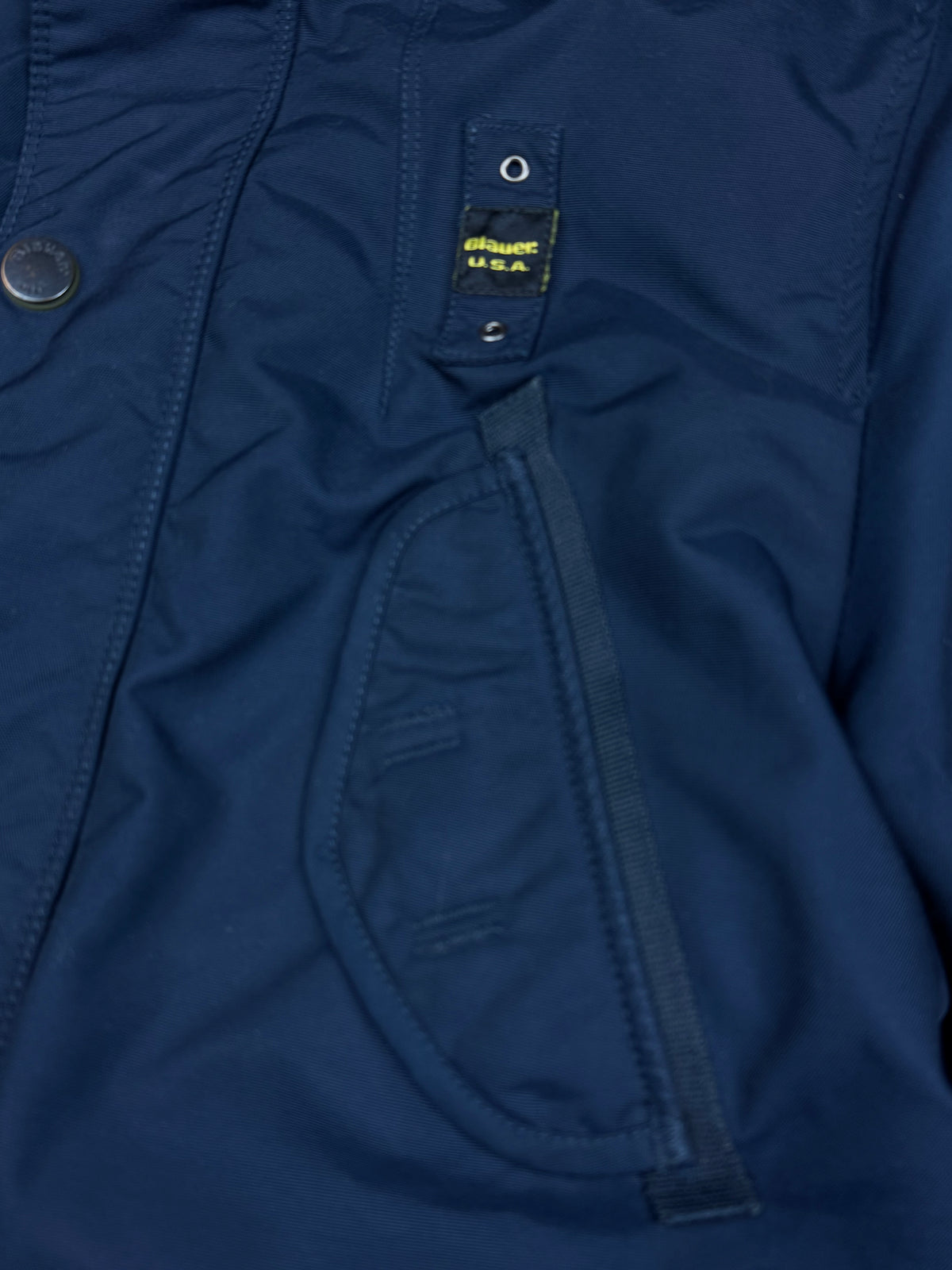 vintage Blauer winterjacket (real fur) {M}