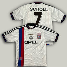 Φόρτωση εικόνας στο εργαλείο προβολής Συλλογής, vintage Adidas Fc Bayern Munich SCHOLL 7 1997-1998 away jersey {S}
