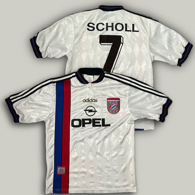 vintage Adidas Fc Bayern Munich SCHOLL 7 1997-1998 away jersey {S}