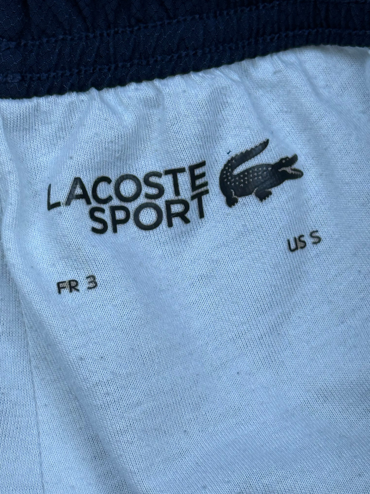 navyblue Lacoste trackpants {S}