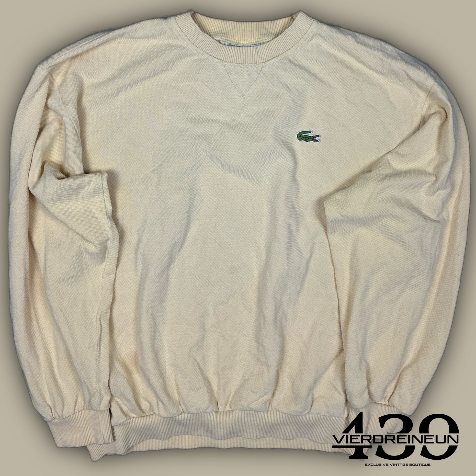 vintage beige Lacoste sweater {L}