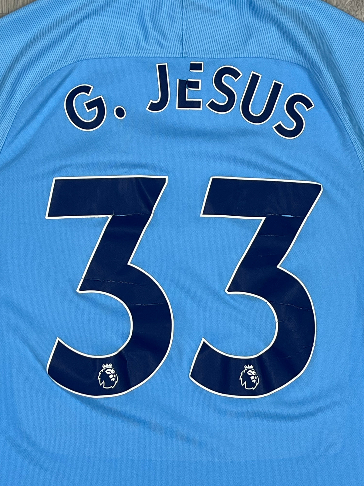 vintage Nike Manchester City G.JESUS33 2017-2018 home jersey {S}