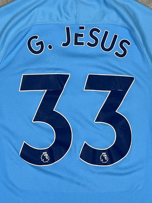 vintage Nike Manchester City G.JESUS33 2017-2018 home jersey {S}