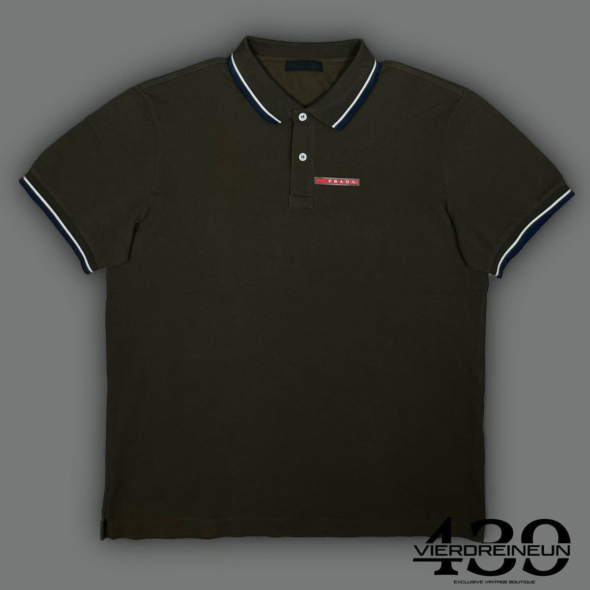 vintage khaki Prada polo {XL}