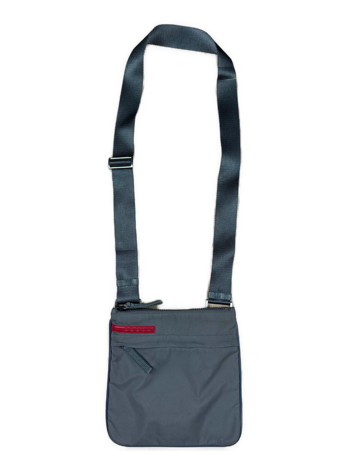 vintage grey Prada slingbag