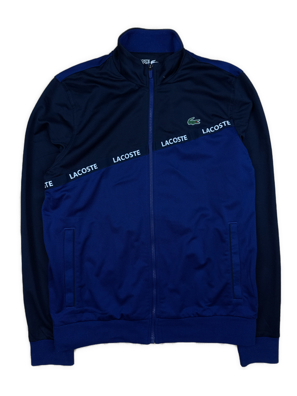 navyblue Lacoste trackjacket {L}
