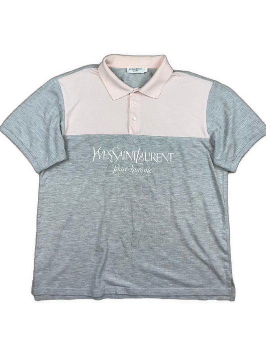 vintage YSL Yves Saint Laurent spellout polo {XL}
