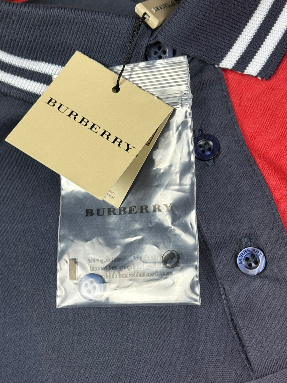 vintage Burberry polo long DSWT {XS}