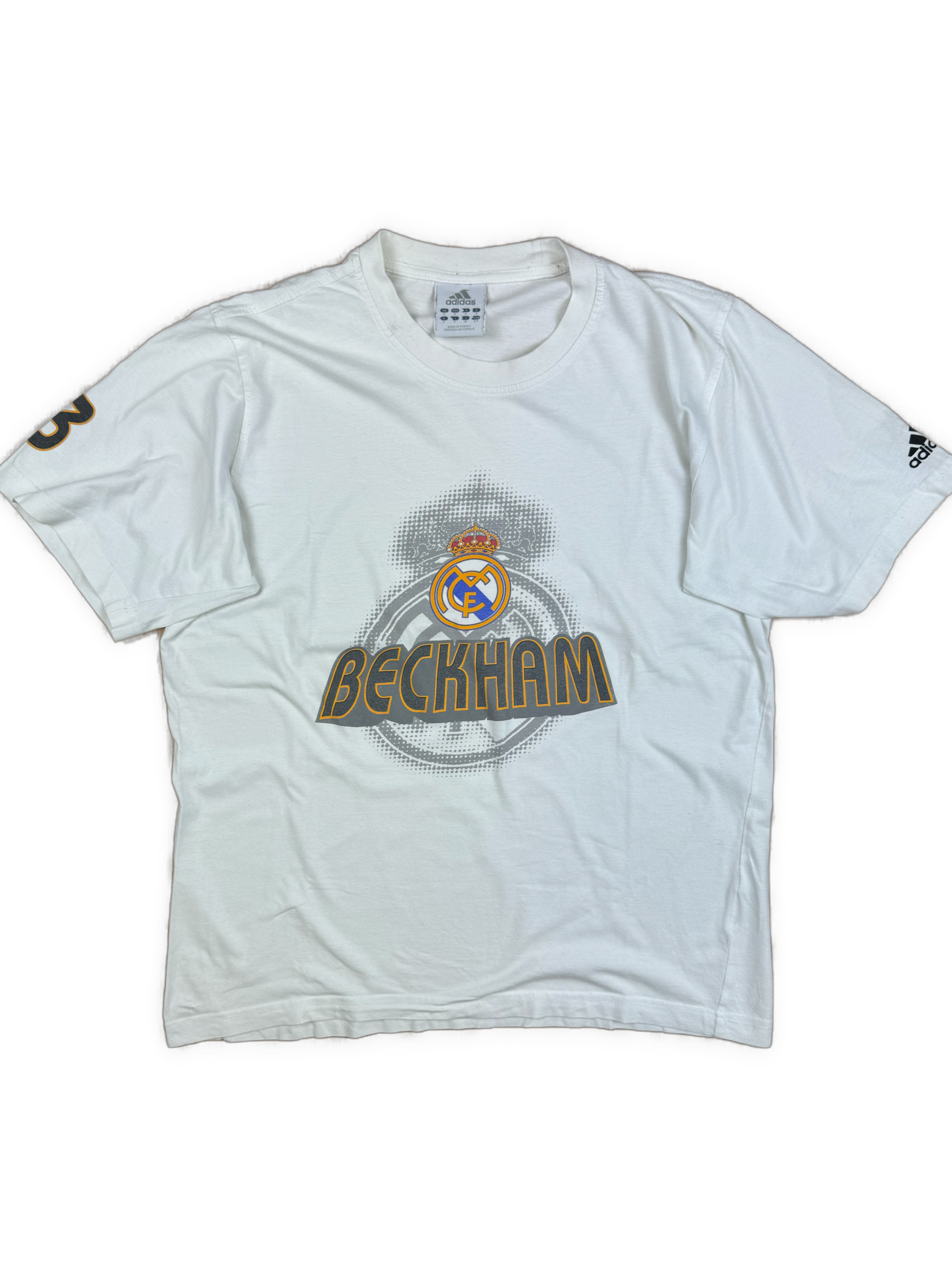 vintage Adidas Real Madrid BECKHAM t-shirt {S}