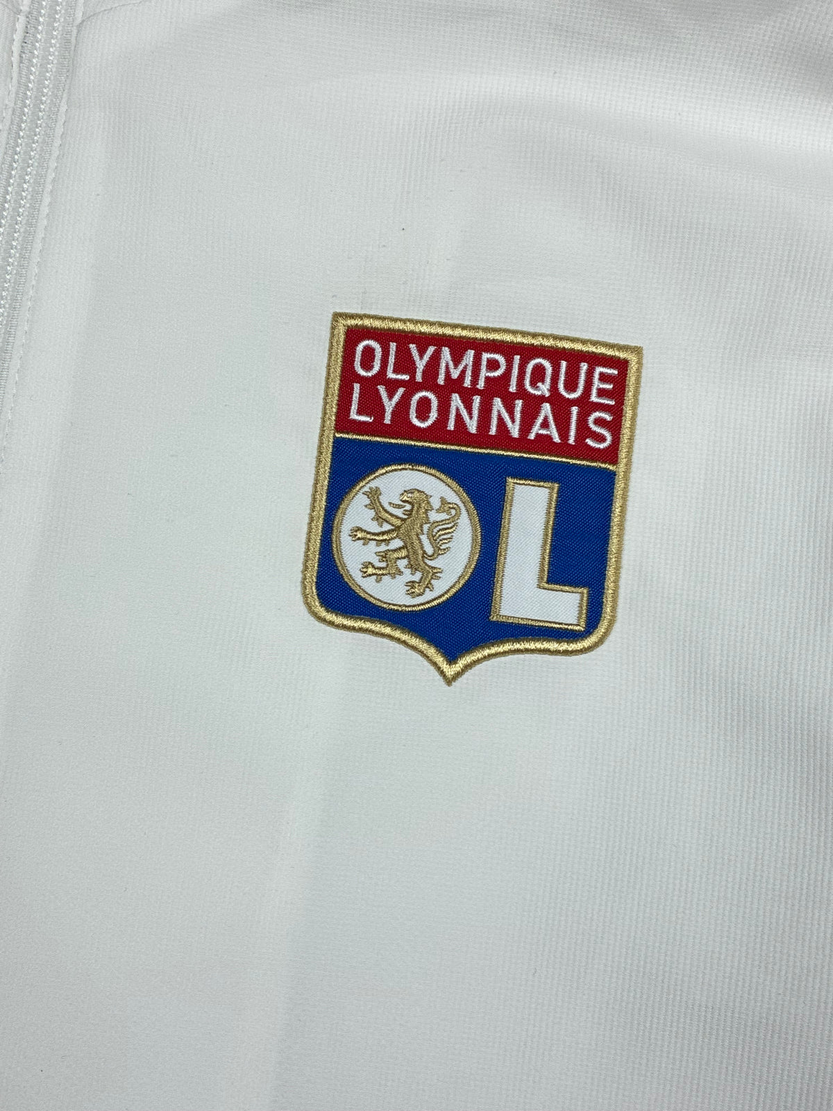 white Adidas Olympique Lyon windbreaker {M}