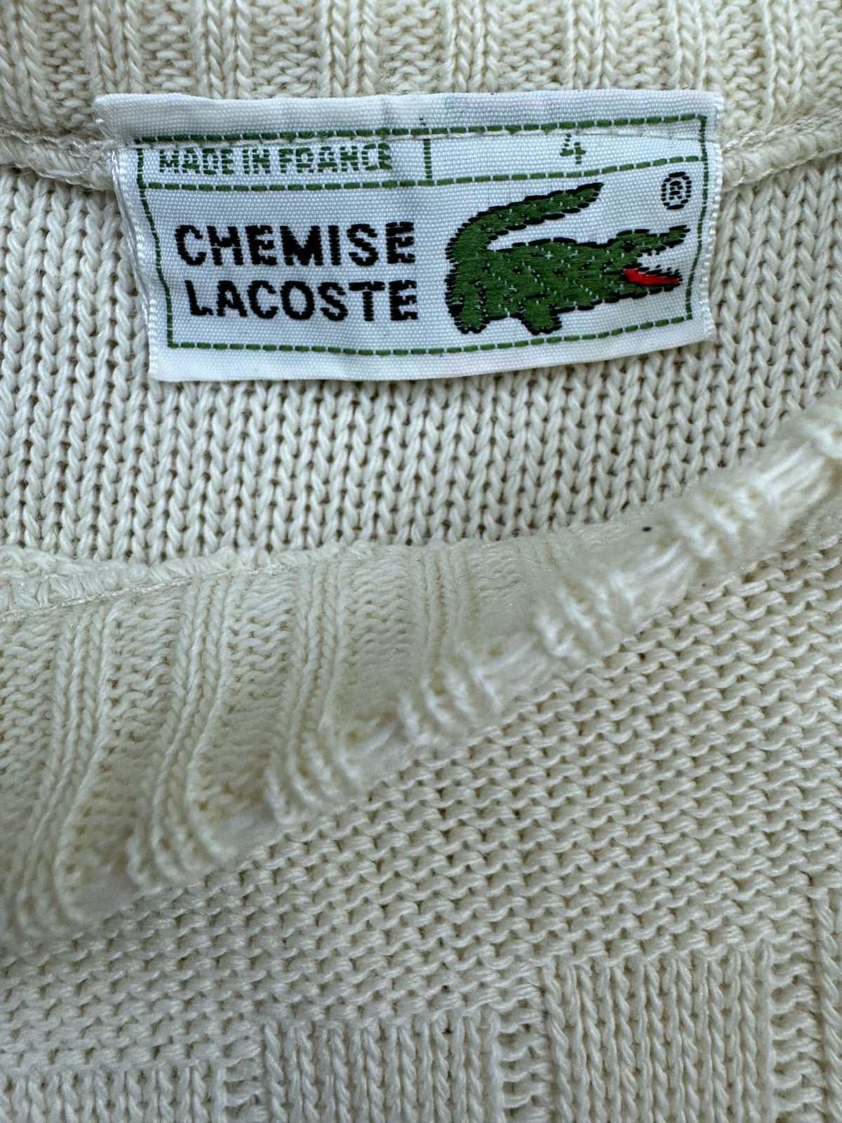 vintage beige Lacoste knittedsweater {M}
