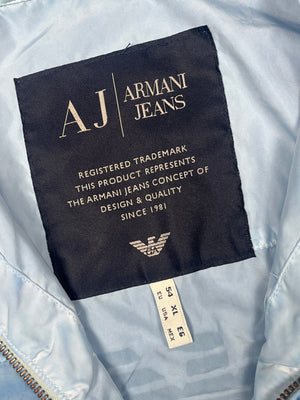 vintage babyblue Armani Jeans windbreaker {XL}