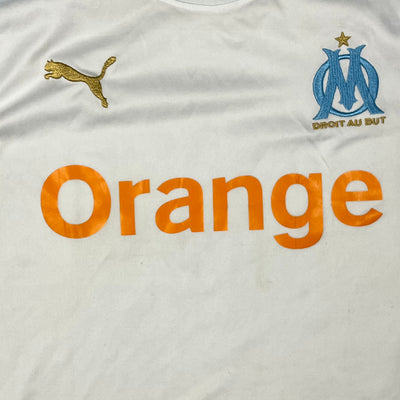 white Puma Olympique Marseille 2018-2019 home jersey {M}
