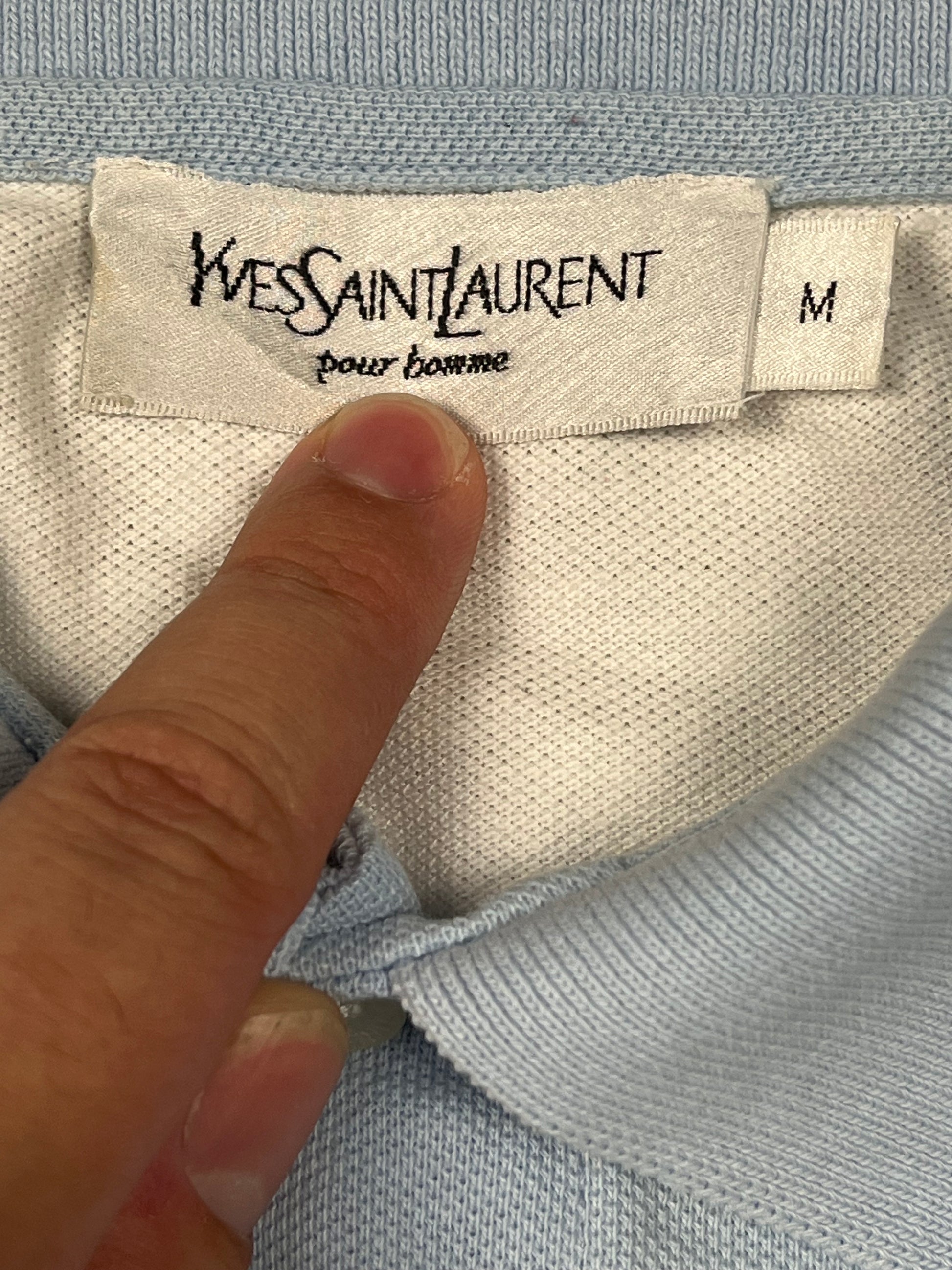 vintage YSL Yves Saint Laurent spellout polo {M}